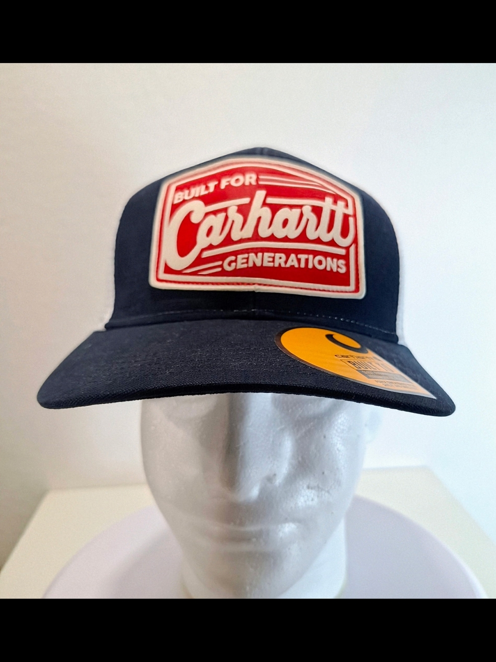 Carhartt Generations Patch Trucker Hat - Navy with Red Patch